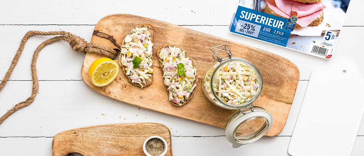 Salade de chou blanc au jambon Supérieur -25% sel