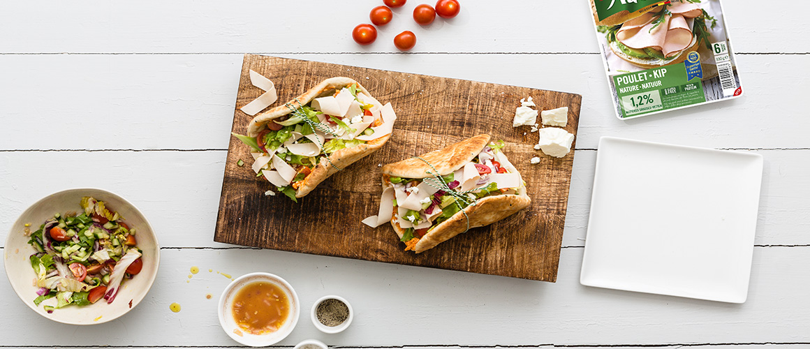 Naanbroodje met Aubel® Kipfilet Natuur