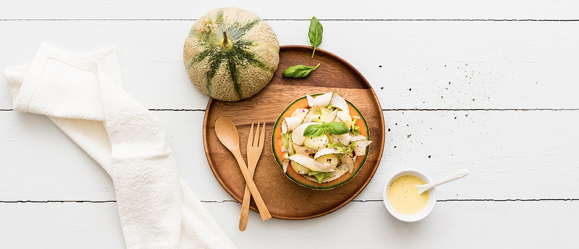 Meloensalade met Aubel® Kipfilet Dragon