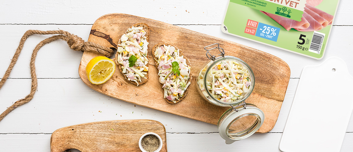 Salade de chou blanc au jambon Supérieur -25% sel