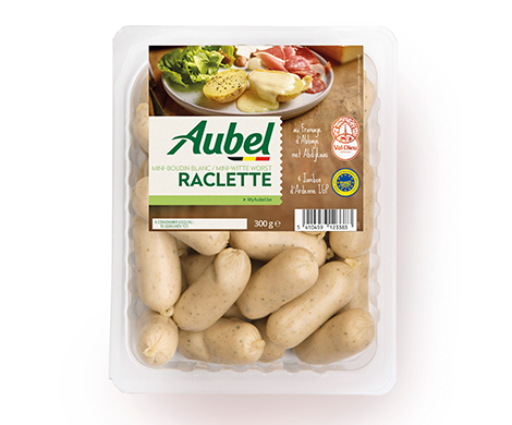 Mini boudin blanc raclette